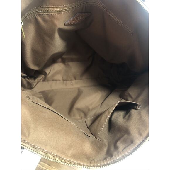 Fossil Blue White Pebbled Leather‎ Large Shopper Tote Shoulder Bag Purse Handbag - Picture 5 of 7